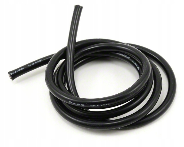 

Silikonowy przewód 10AWG 5,3mm2 1m Czarny