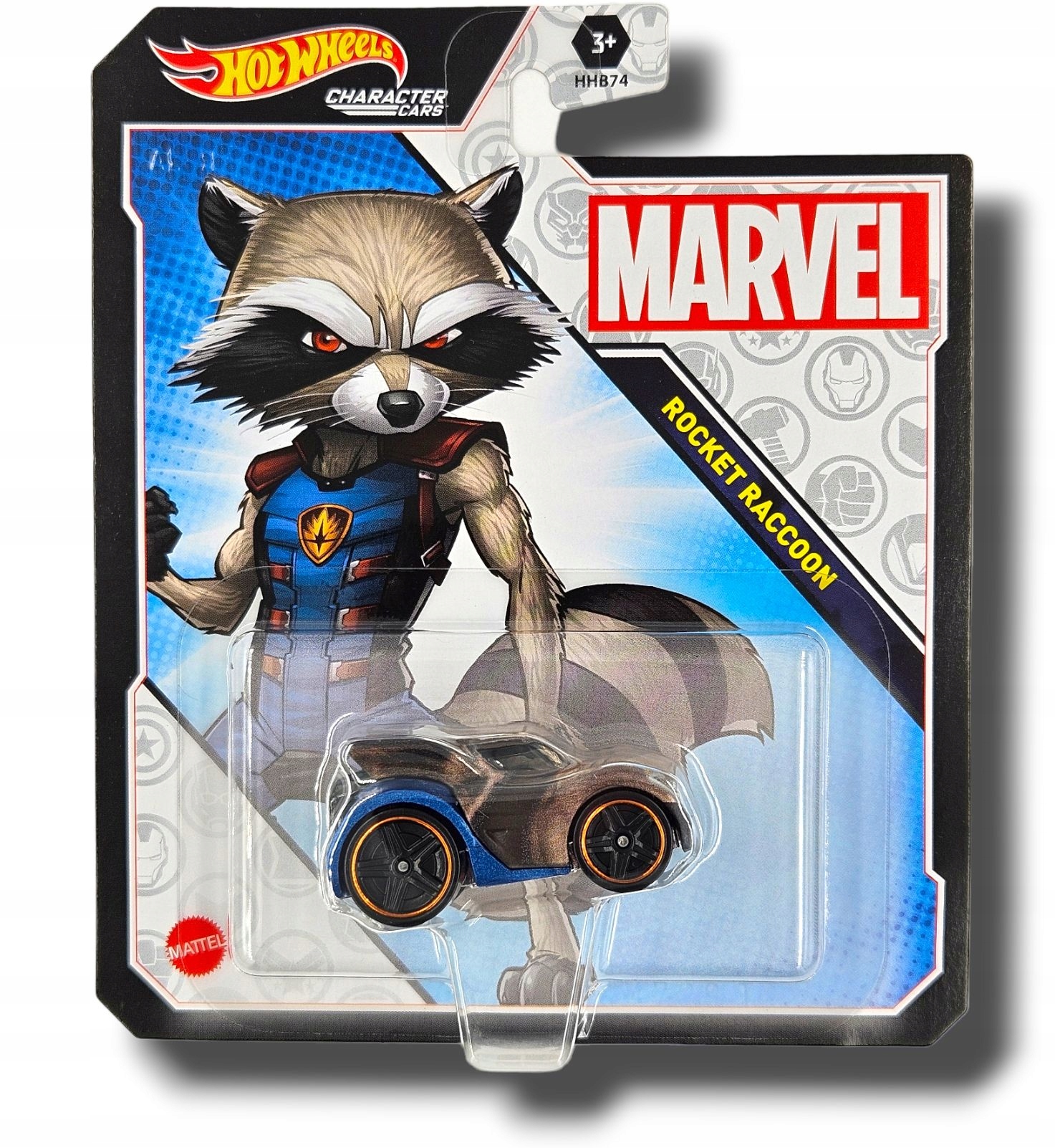 Hot Wheels Character Cars Marvel Rocket Raccoon HHB96