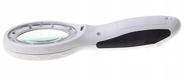 LUPA SZKŁO POWIĘKSZAJĄCE X 4 DO CZYTANIA 8 LED + UV Marka inna