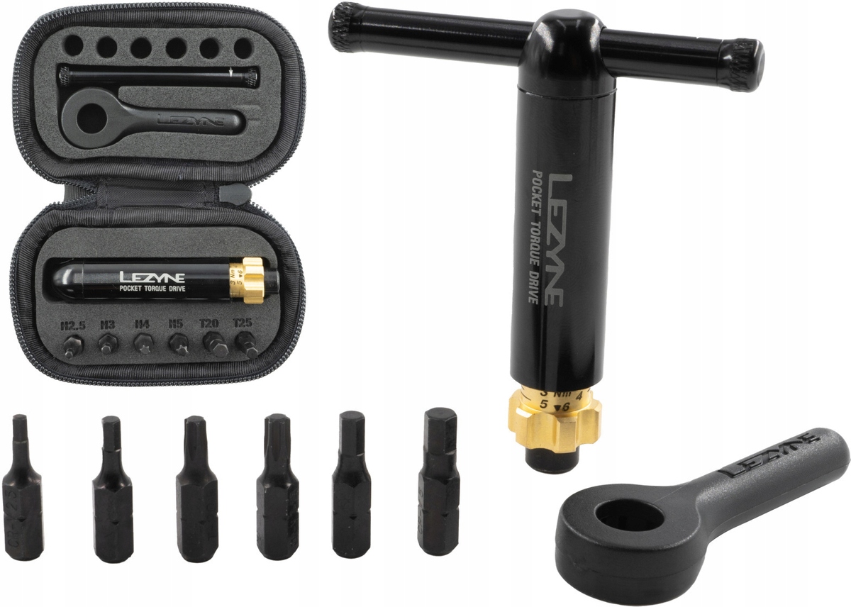 Lezyne Pocket Torque Drive momentový klíč mini multi tool 2-6 Nm pouzdro