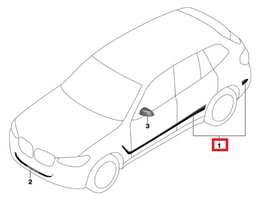 OE наклейка боковая пленка левая MINI R50 оригинал