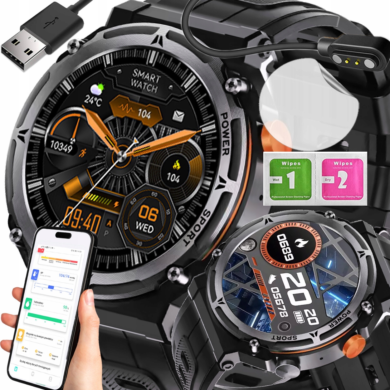 Chytré Hodinky Pánské Menu Polské Sportovní Hovory Pl Puls Watch