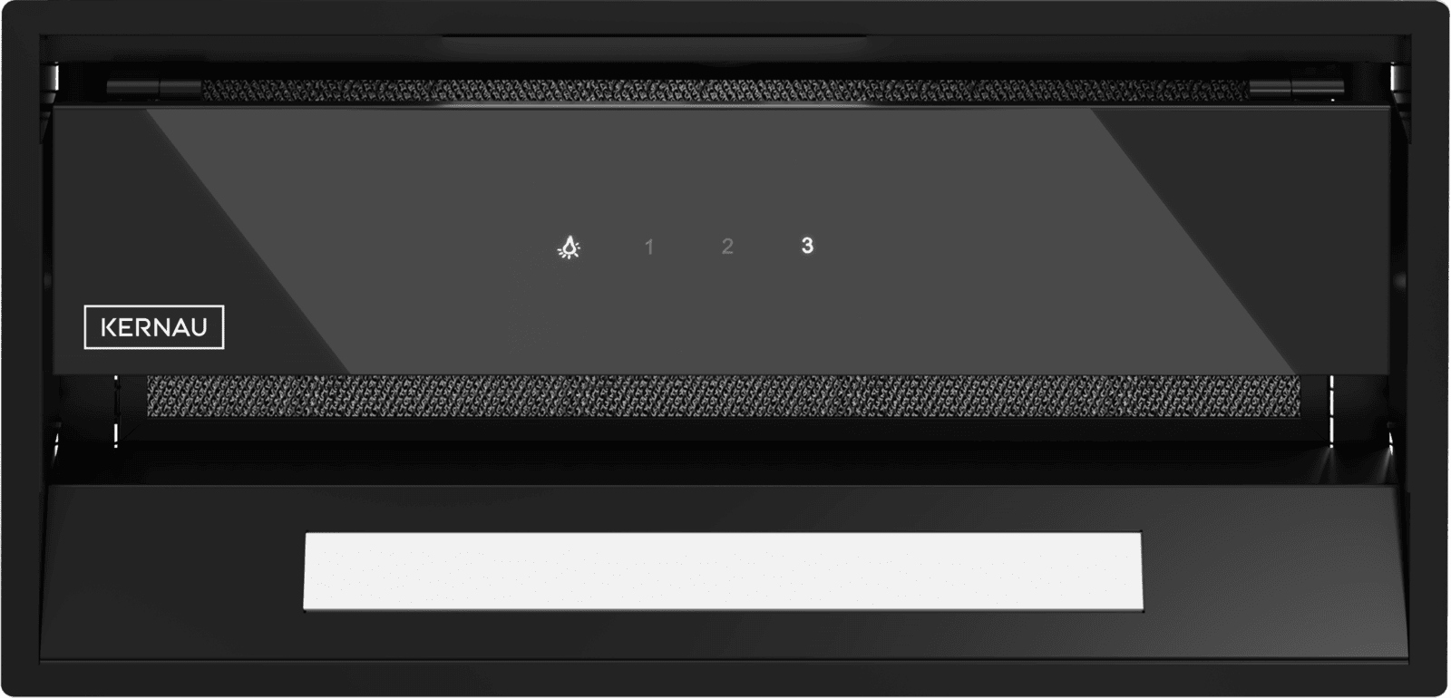 Vstavaný odsávač pár Kernau KBH0752B čierny, tichý Led