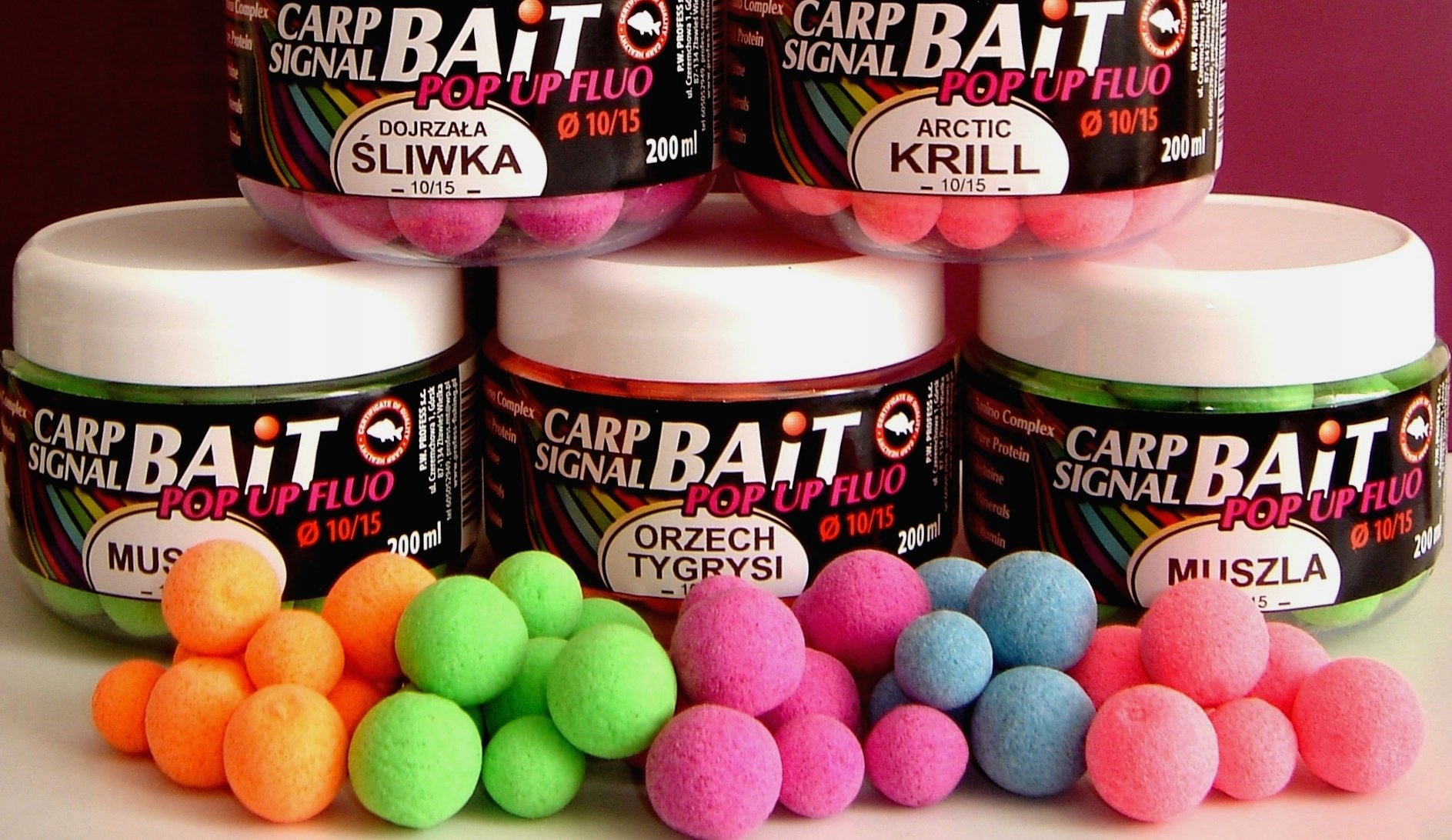 PROFESS Kulki Proteinowe POP-UP FLUO Ananas 10/15 Kod producenta 590