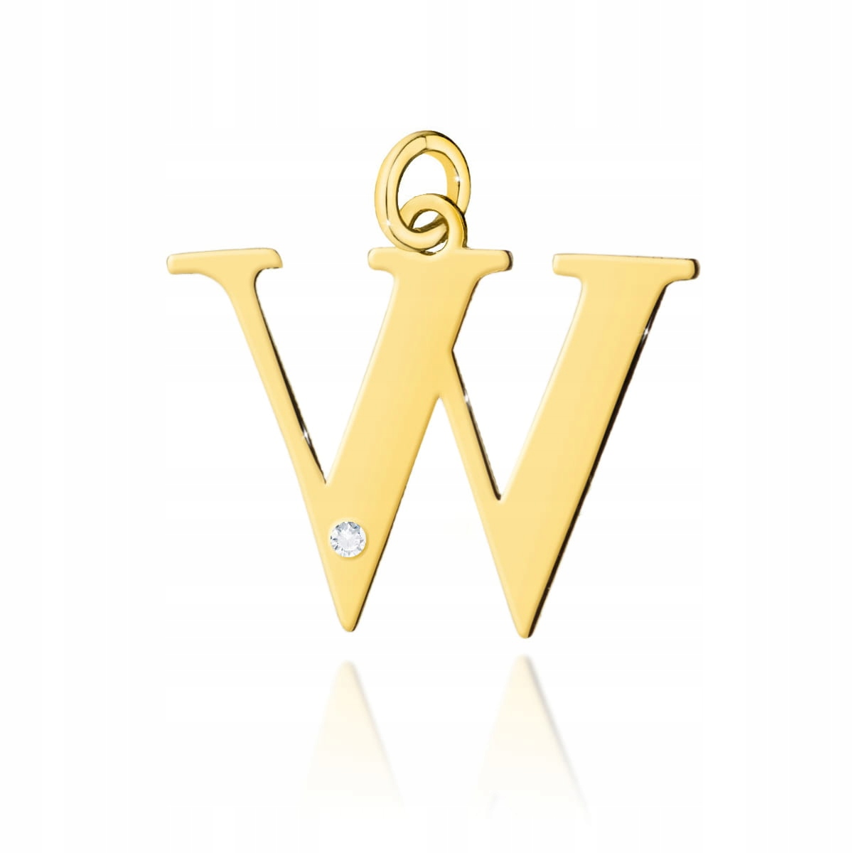 

Złota Zawieszka Litera W 585 Brylant 0,005 ct