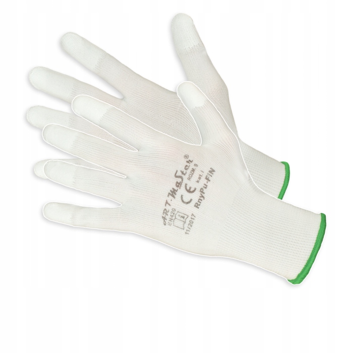 Rękawice ochronne ROBOCZE poliuretan RNYPU FIN 12 par r.10