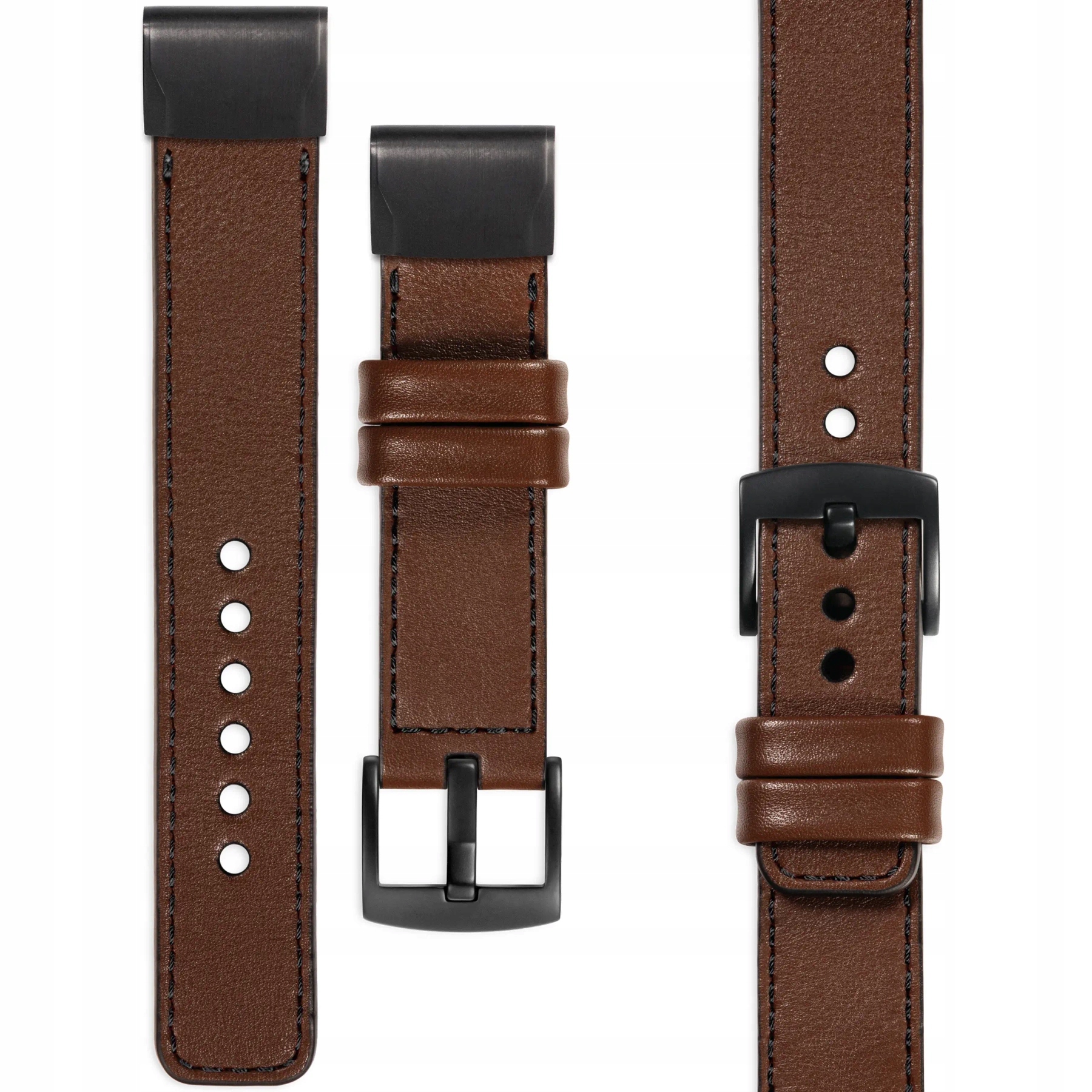 Kožený řemínek pro Garmin Fenix 8X 7X 6X 5X Epix QuickFit 26 mm