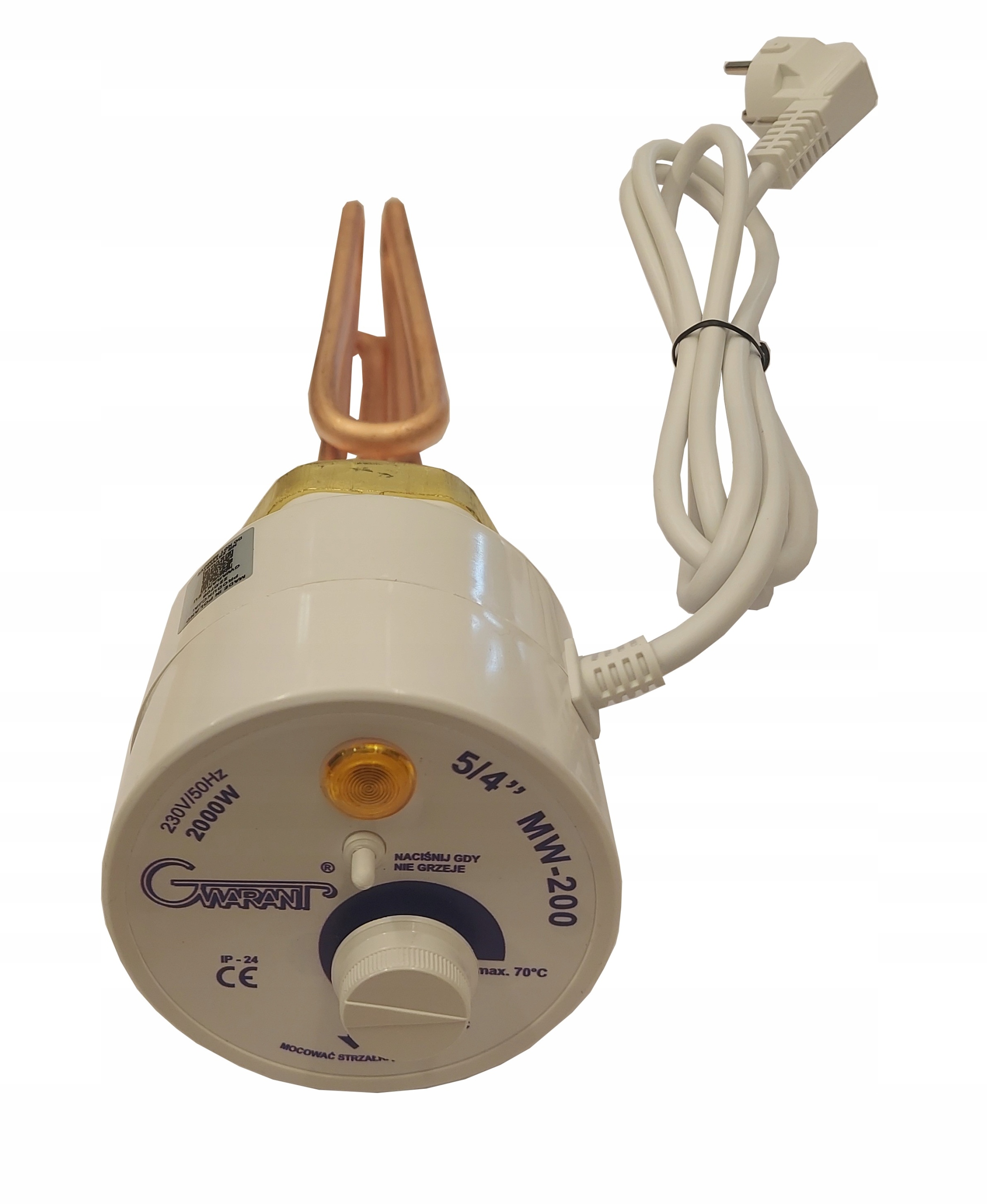 Ohrievač pre stojaci bojler Gwarant série Mw s výkonom 1,5-3 Kw pri 5/4" 2000