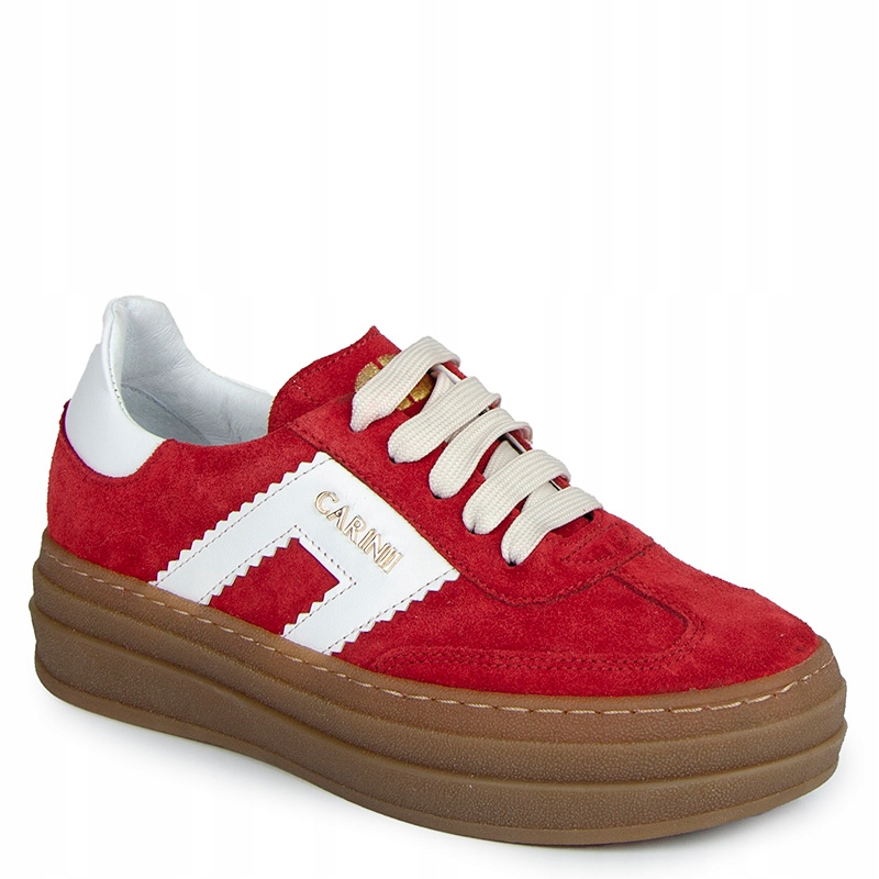 Carinii B9989 Kožené Tenisky Červené 37