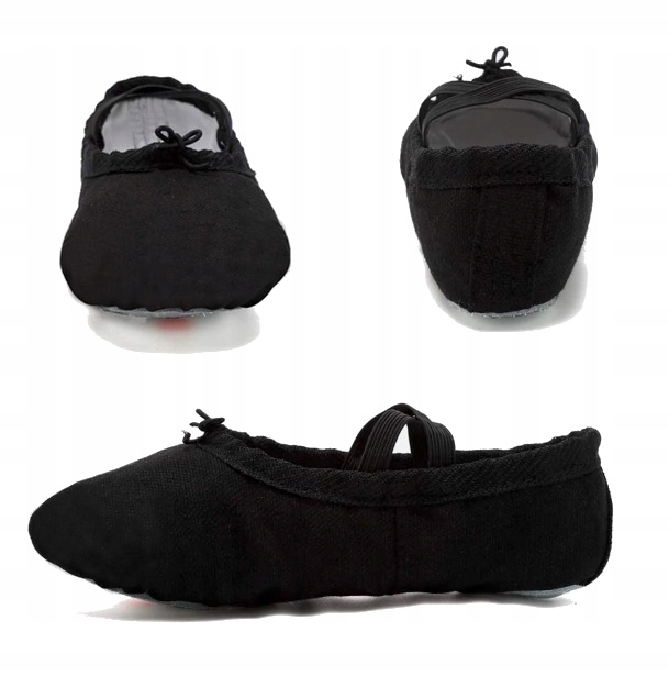 Baletki Oddychające Gładkie Taniec Balet Czarne 29 Marka Inna marka