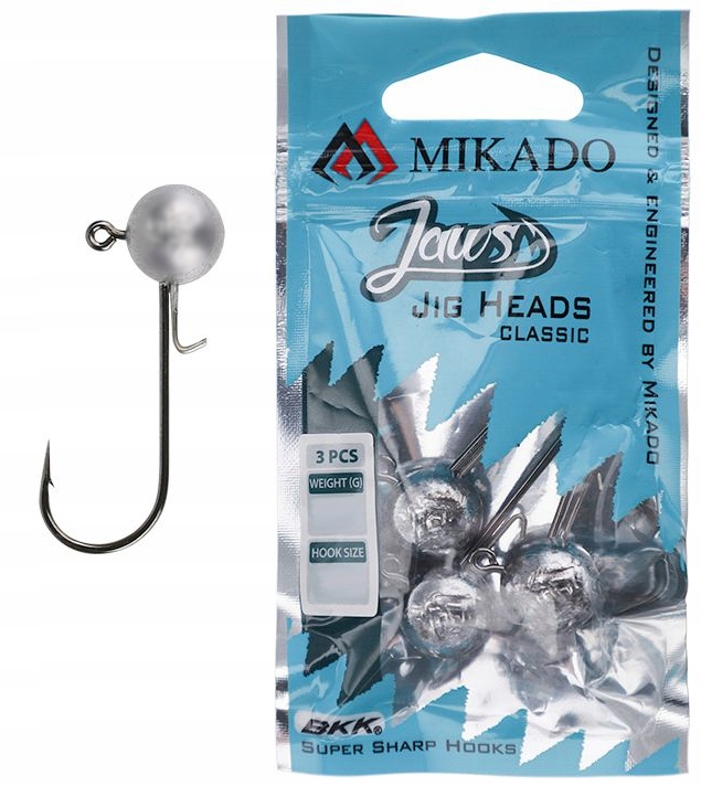 3x Mikado Główka Jaws Classic Jig 15 G Hak Bkk 3/0