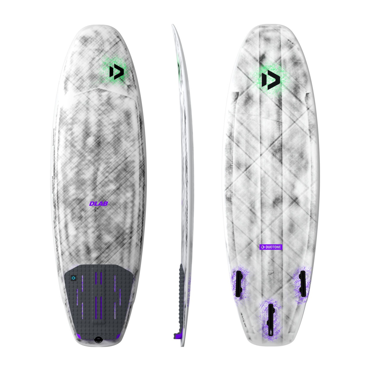 Dtk 2027 Kite surfové prkno Whip D/lab 5'1 C61:černá/šedá