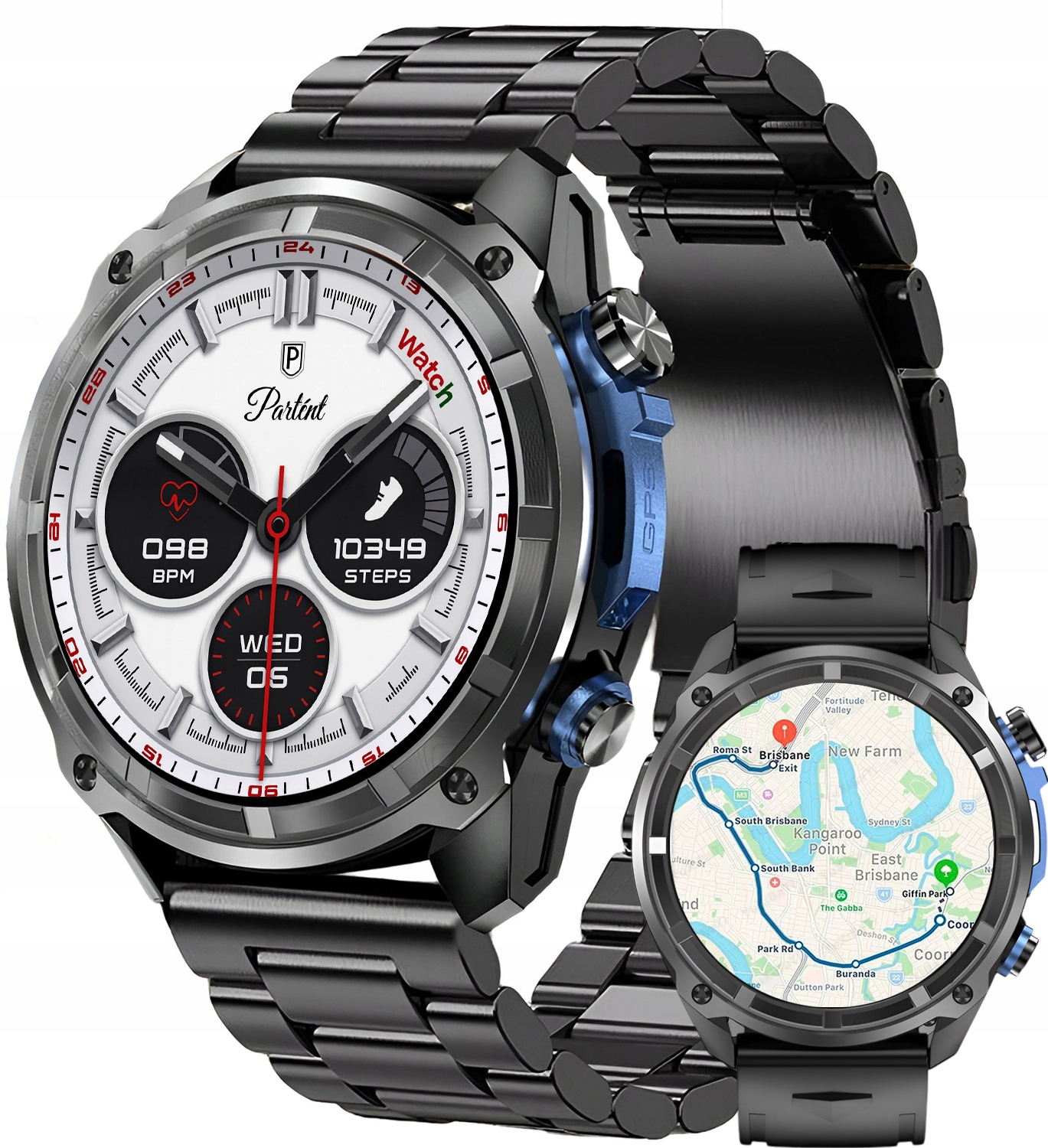 Zegarek Smartwatch Latarka Gps Amoled Dyktafon 4GB Video Zdjęcia Barometr