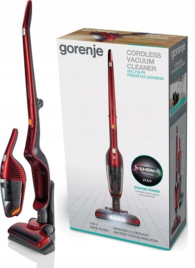 

Odkurzacz pionowy Gorenje SVC216FR Bezworkowy 2w1