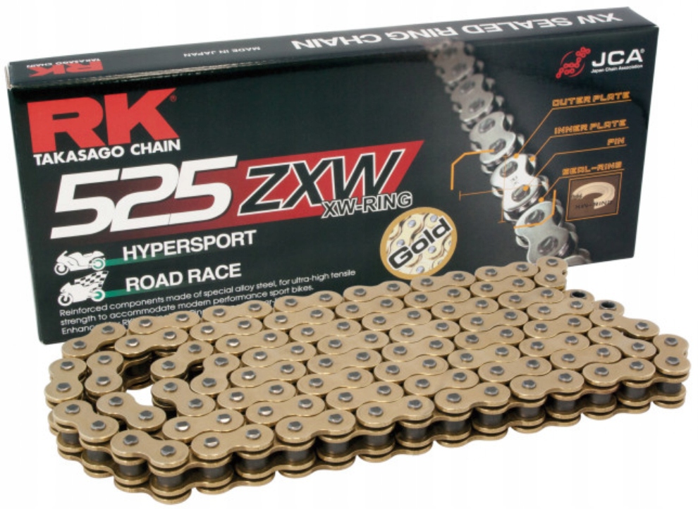 Řetězová sada Rk Kawasaki ZX-6R 636 A Ninja 2002 Nová