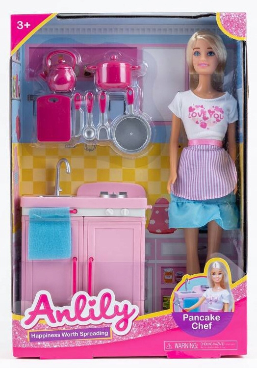 LALKA ANLILY W KUCHNI 30cm + AKCESORIA