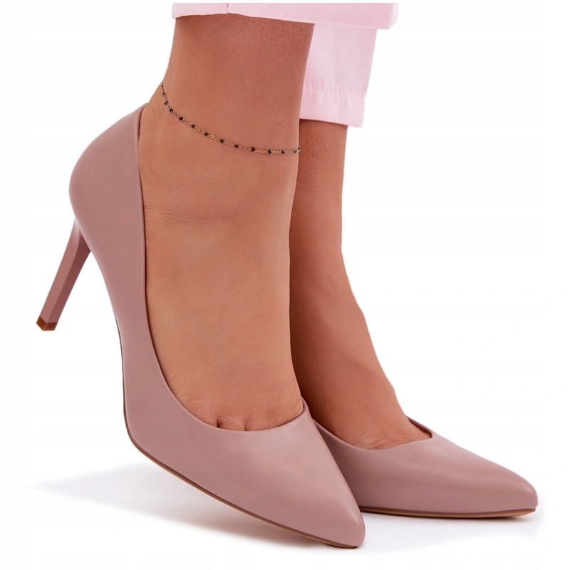 Szpilki Z Eko Skóry Czółenka Lawendowe Sergio Leone 1339 40