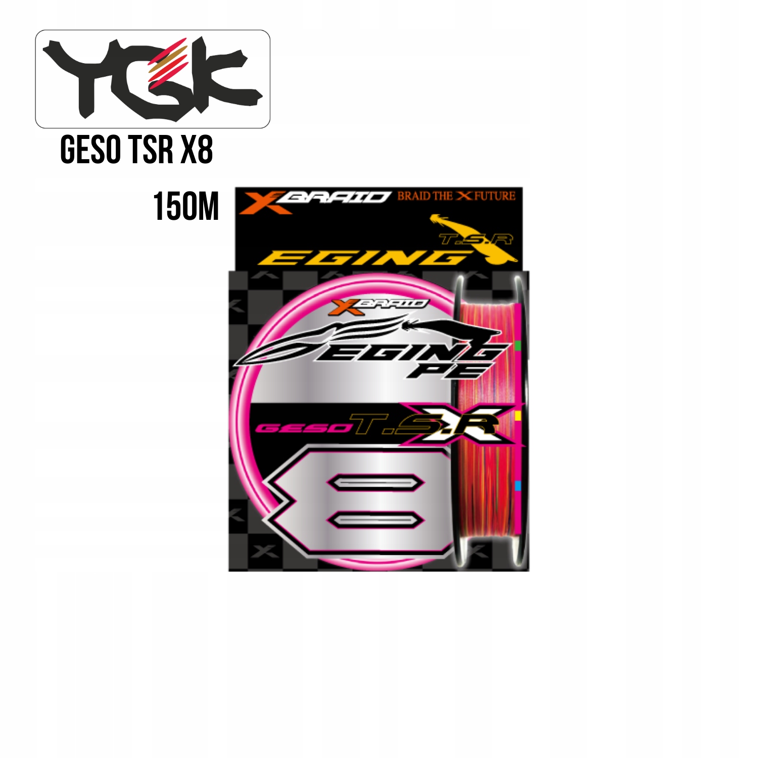 Pleciona żyłka Ygk X-braid Geso Tsr X8 #1/0.165mm/21lb/9.5kg (150m)