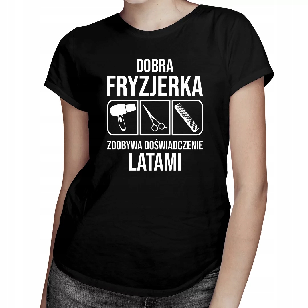 

Dla Fryzjerki Koszulka Damska Czarna
