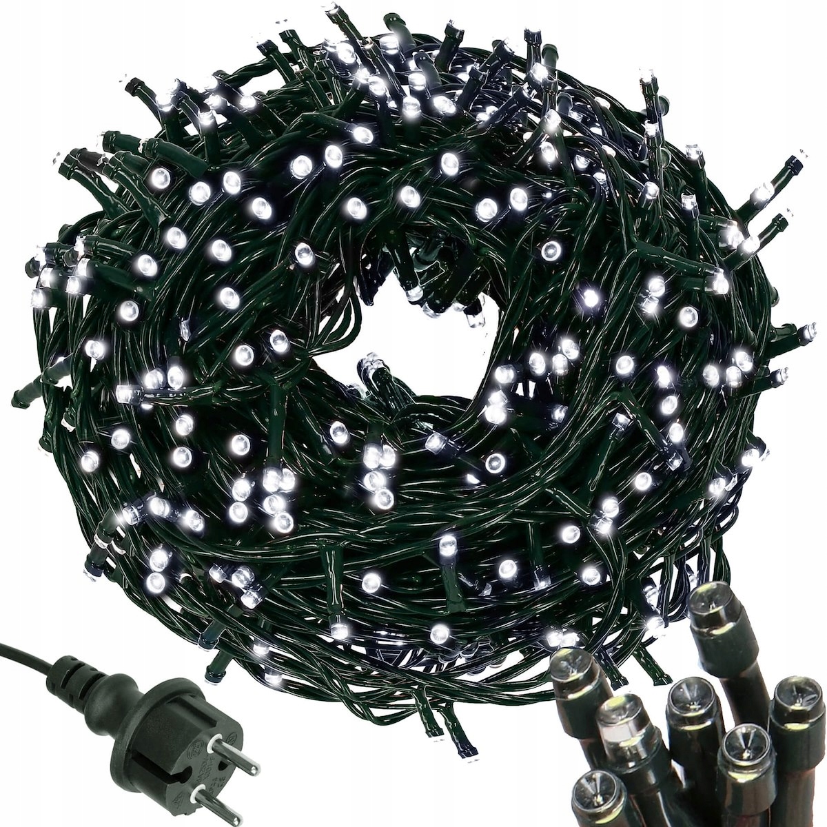 

Lampki Światełka Zewnętrzne 1500 Led 91m Grube