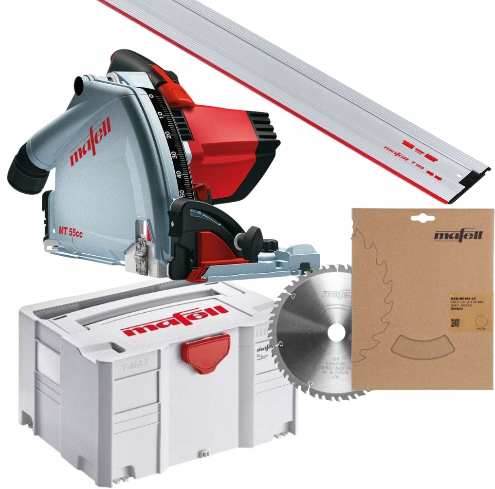 Mafell Pilarko-zagłębiarka Mt 55 CC Fan-pack Systener 917609 Szyna 160