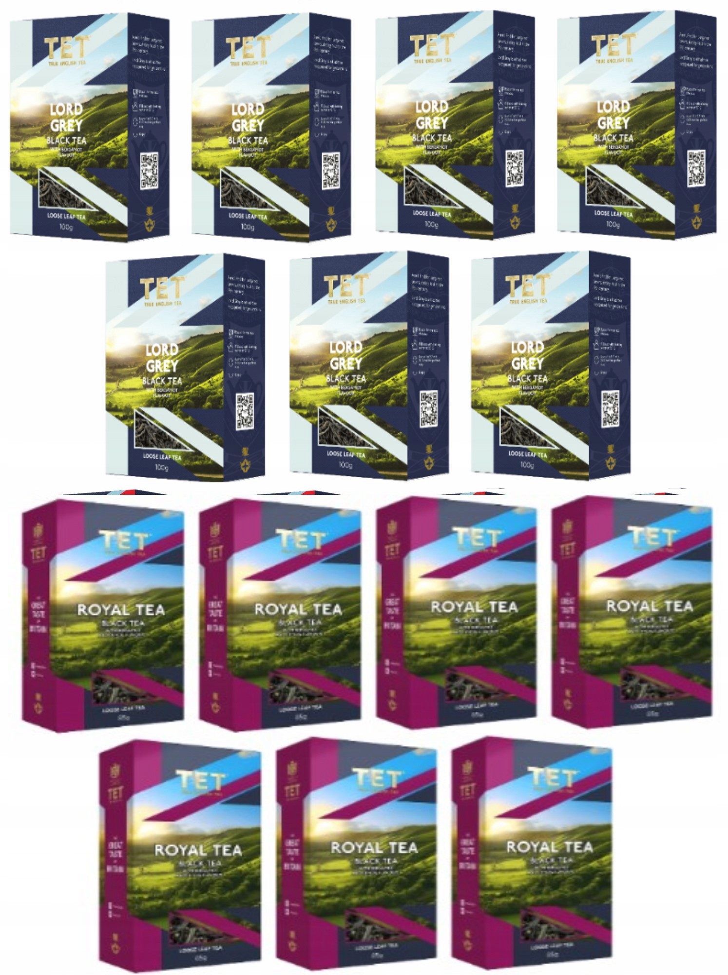 Tet 7x Lord Grey 7x Royal Tea Herbata Czarna Liściasta