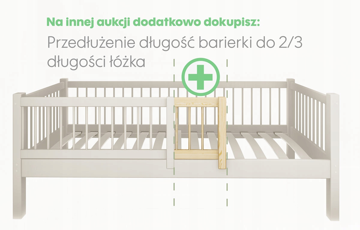 Łóżko dziecięce podwójne DOMI BIS2 grafit 80x160 Długość 160 cm