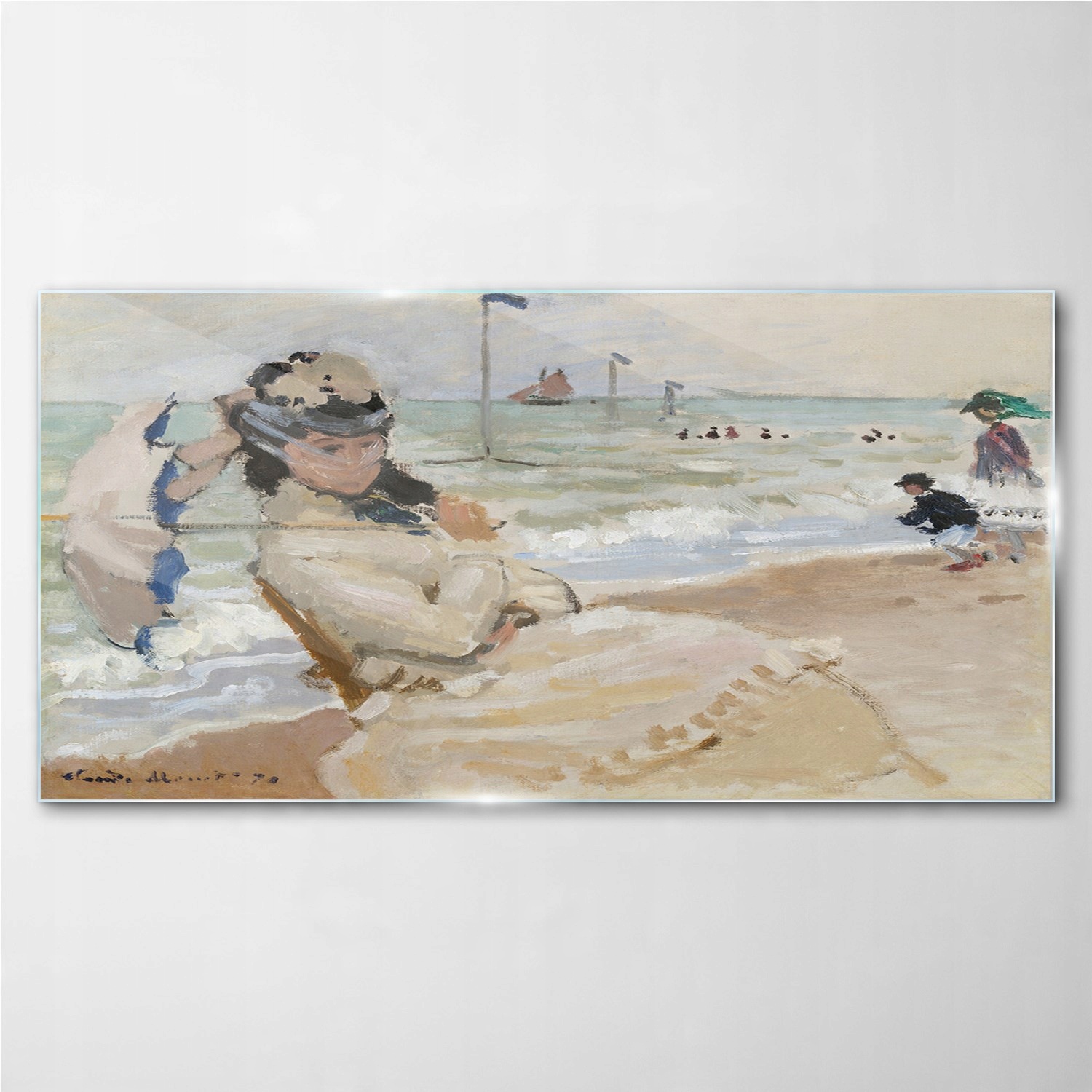 

Foto-obraz szklany na ścianę Plaża Monet 140x70