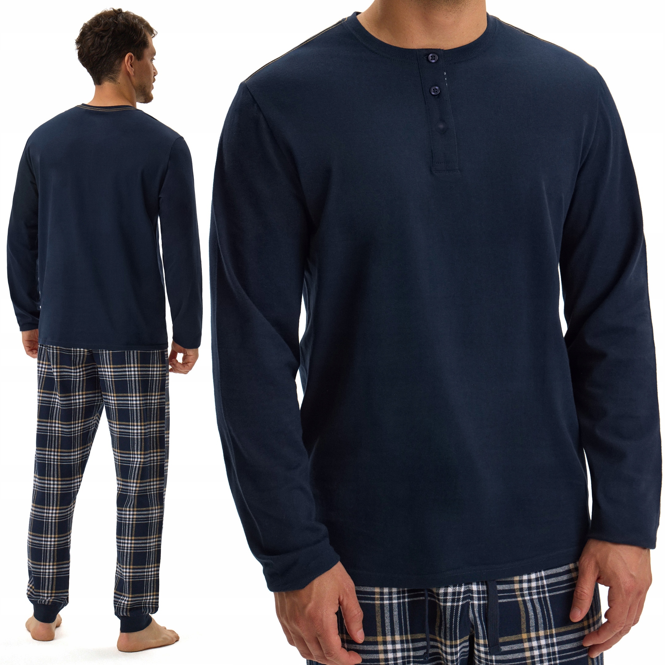 Henderson Honor pánské pyžamo s dlouhým rukávem 100% Bavlna XXL