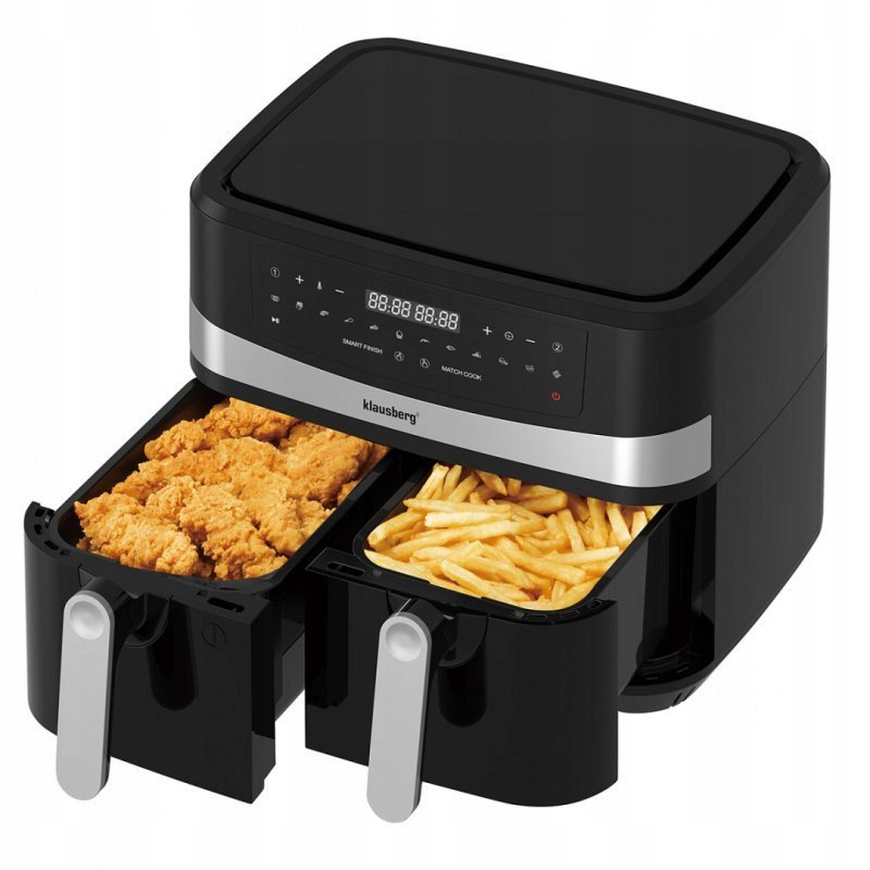 Klausberg Beztuková Fritéza Airfryer 2 X 4 5 L KB7573 Podw
