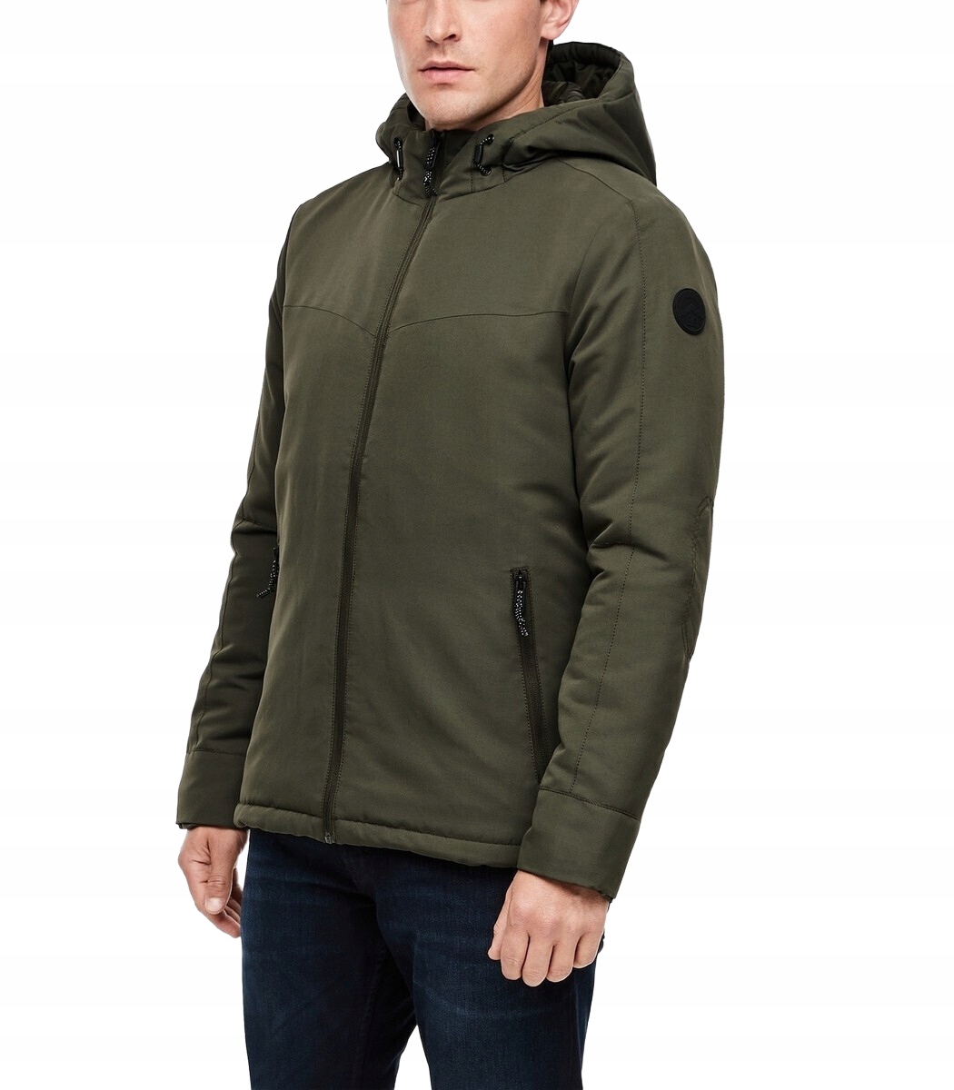 Q/s Designed By Pánská Zelená Bunda S Dlouhým Rukávem Na Zip, Velikost 2 Db