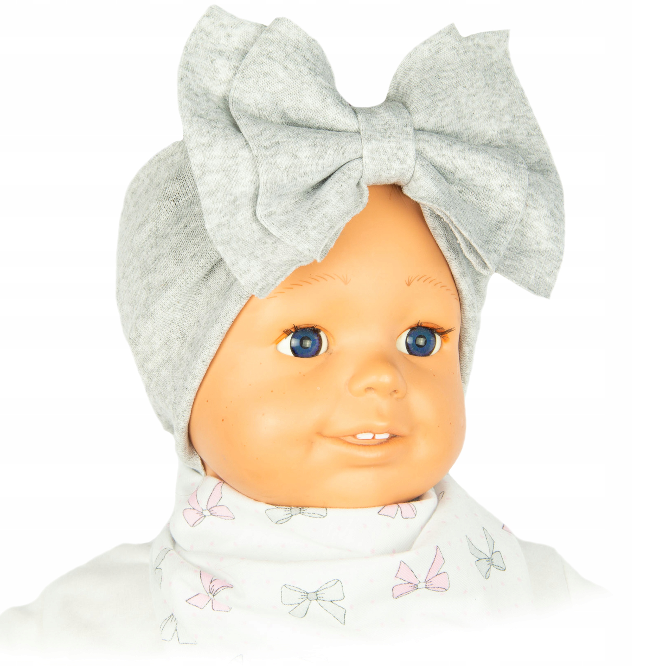 

Szeroka Opaska Z Kokardą szara 40-44 zakrywa uszy