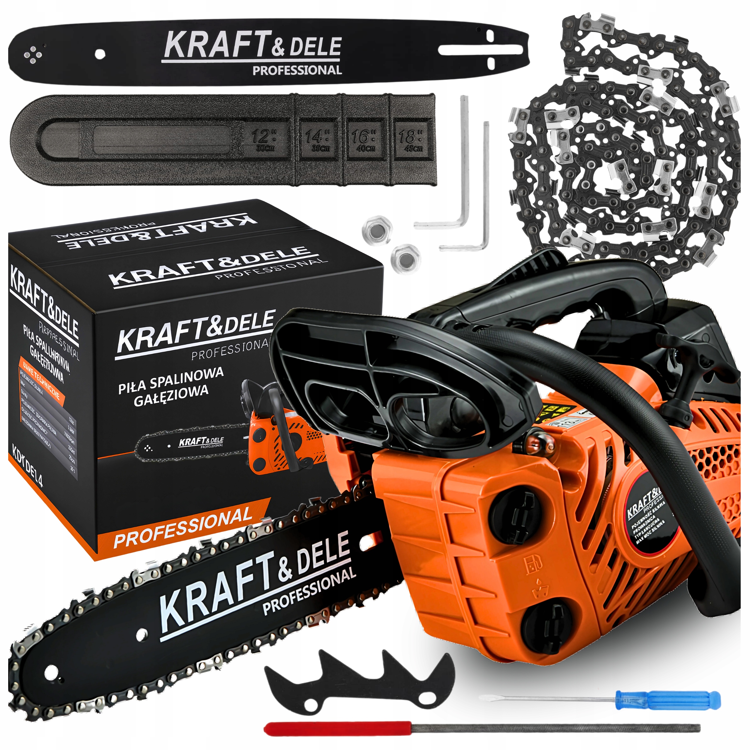 Řetězová Pila Na Větvení Pila Na Dřevo 3,9 Km 25 CM 10" Sada