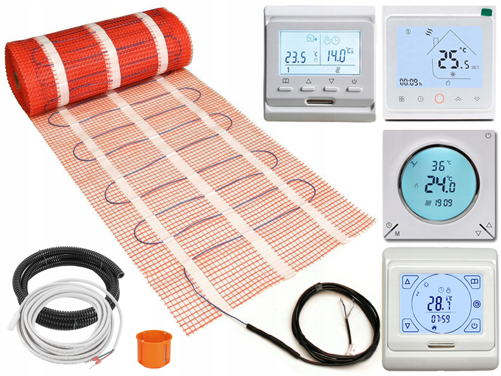 Vykurovacia rohož pod dlaždice 12 m2 170 W/m2 Sada príslušenstva regulátor