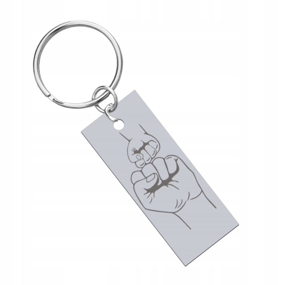 Brelok do Kluczy dla Taty z Grawerem Tata Dzieci Prezent Dzień Ojca ŻYCZENI Kolekcja DZIEŃ OJCA