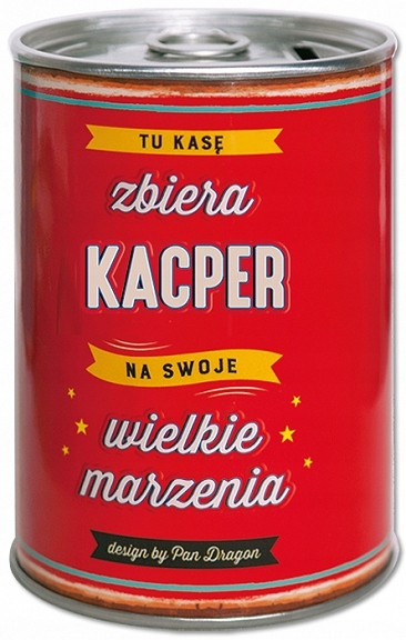 

Puszka Skarbonka Vip z imieniem Kacper