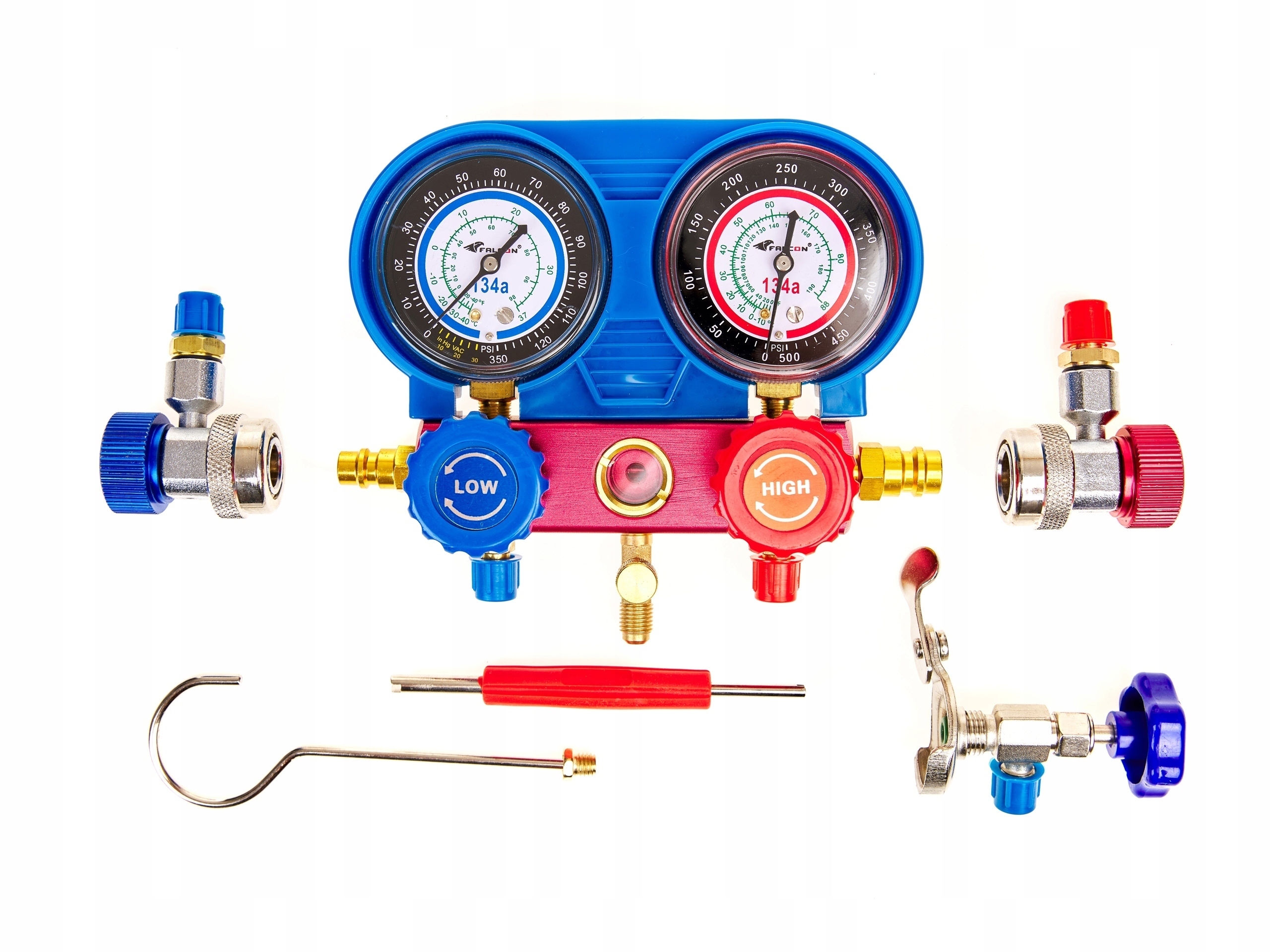 TESTER NAPEŁNIANIA MIERNIK KLIMATYZACJI MANOMETRY AZOT HYDROGEN R134 A Kod producenta F06161