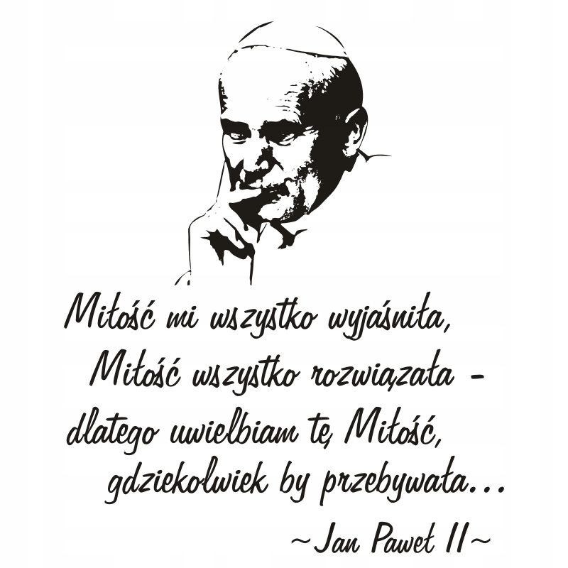 

Napis na ścianę naklejka Papież Jan Paweł II 269