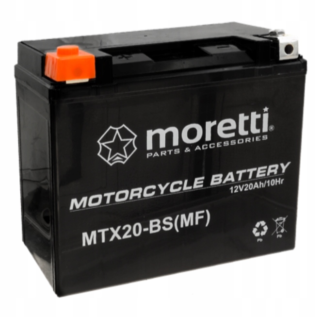 

Żelowy akumulator 20Ah MTX20-BS Gel Moretti