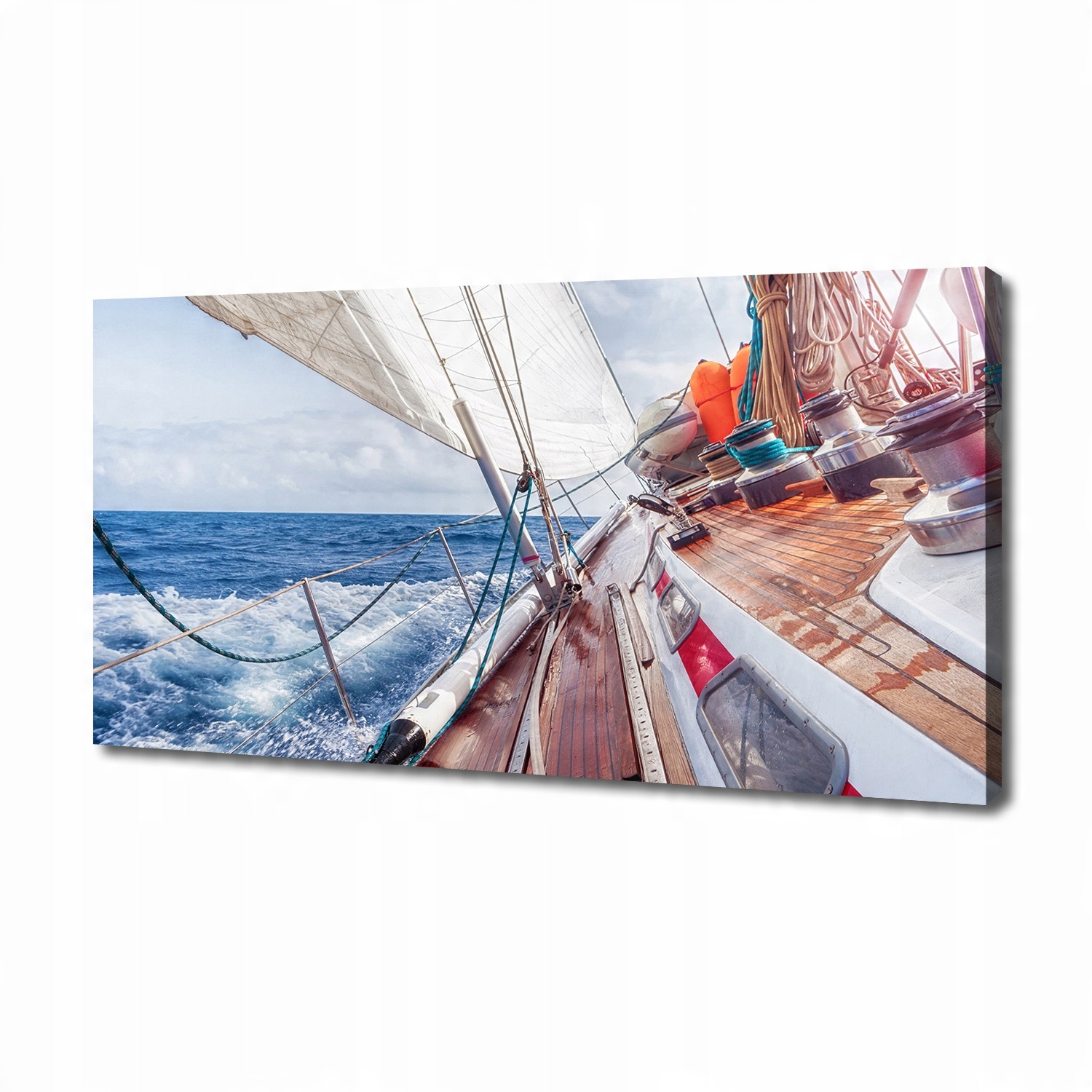 

Foto obraz na płótnie Żaglówka na morzu 140x70 cm