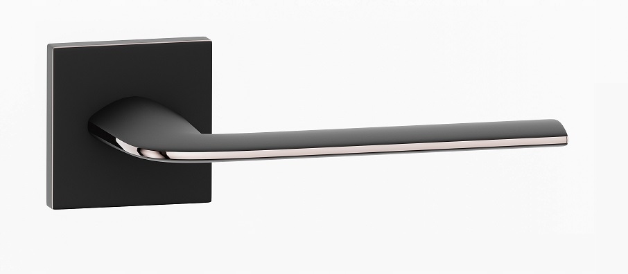 Klika na dveře komplet rozety štítek Stinger II čtvercová černá