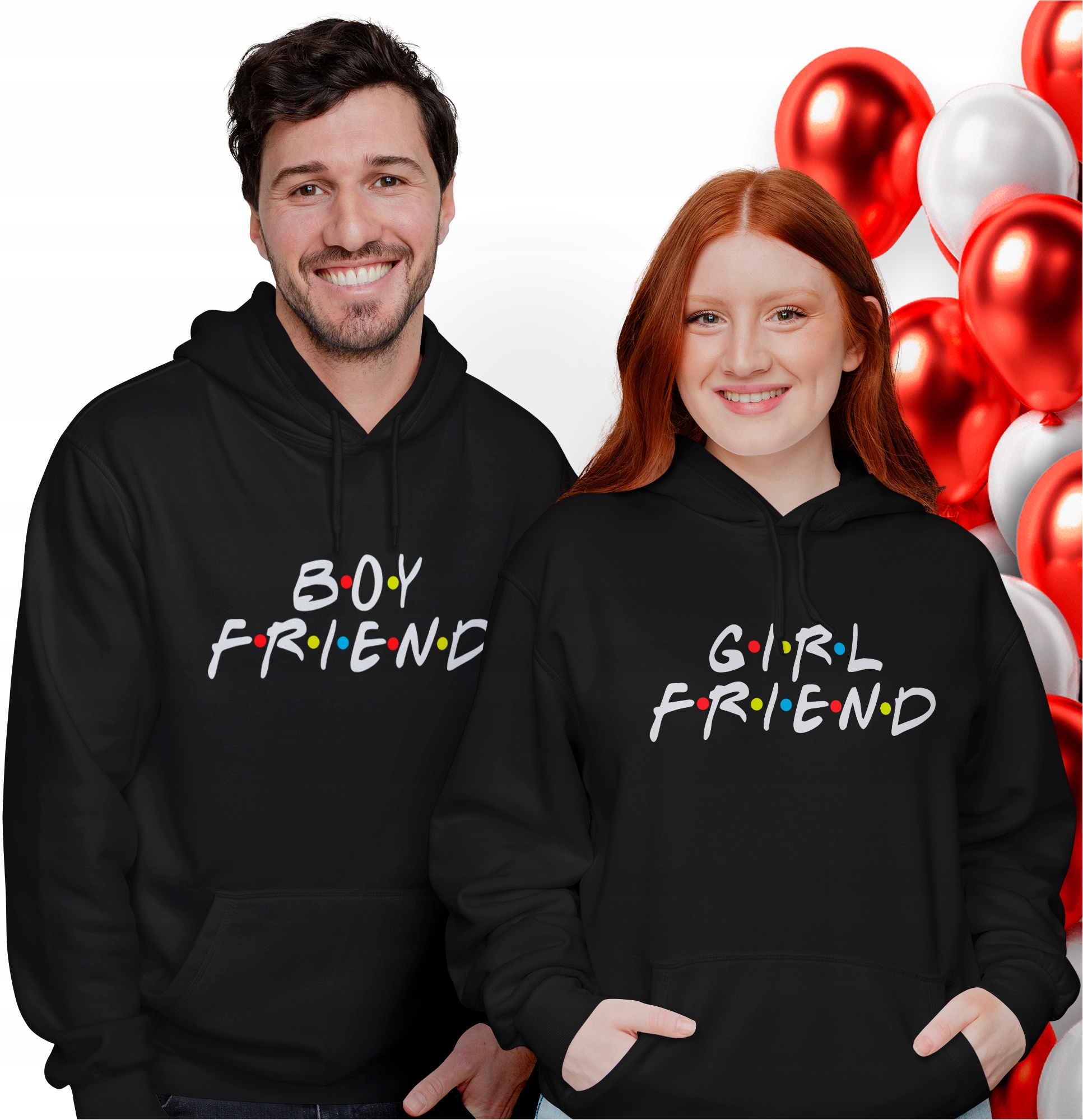 Mikiny pro páry Dárek k Valentýnu Girlfriend Boyfriend Set