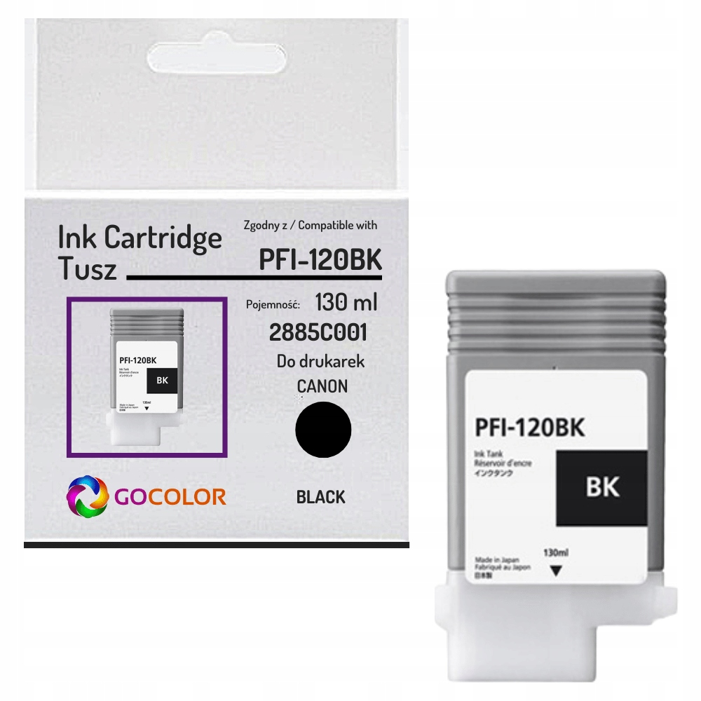 Nowy tusz PFI-120BK PFI120 Black do Canon imagePROGRAF TM-300 TM-200