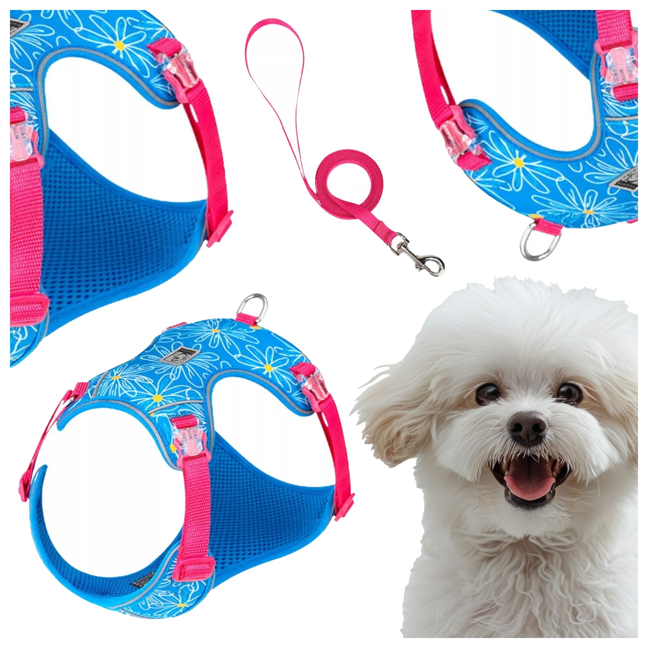 Popruhy Vodítko Ultralehké Prodyšné Truelove Lightness Modré Xxs