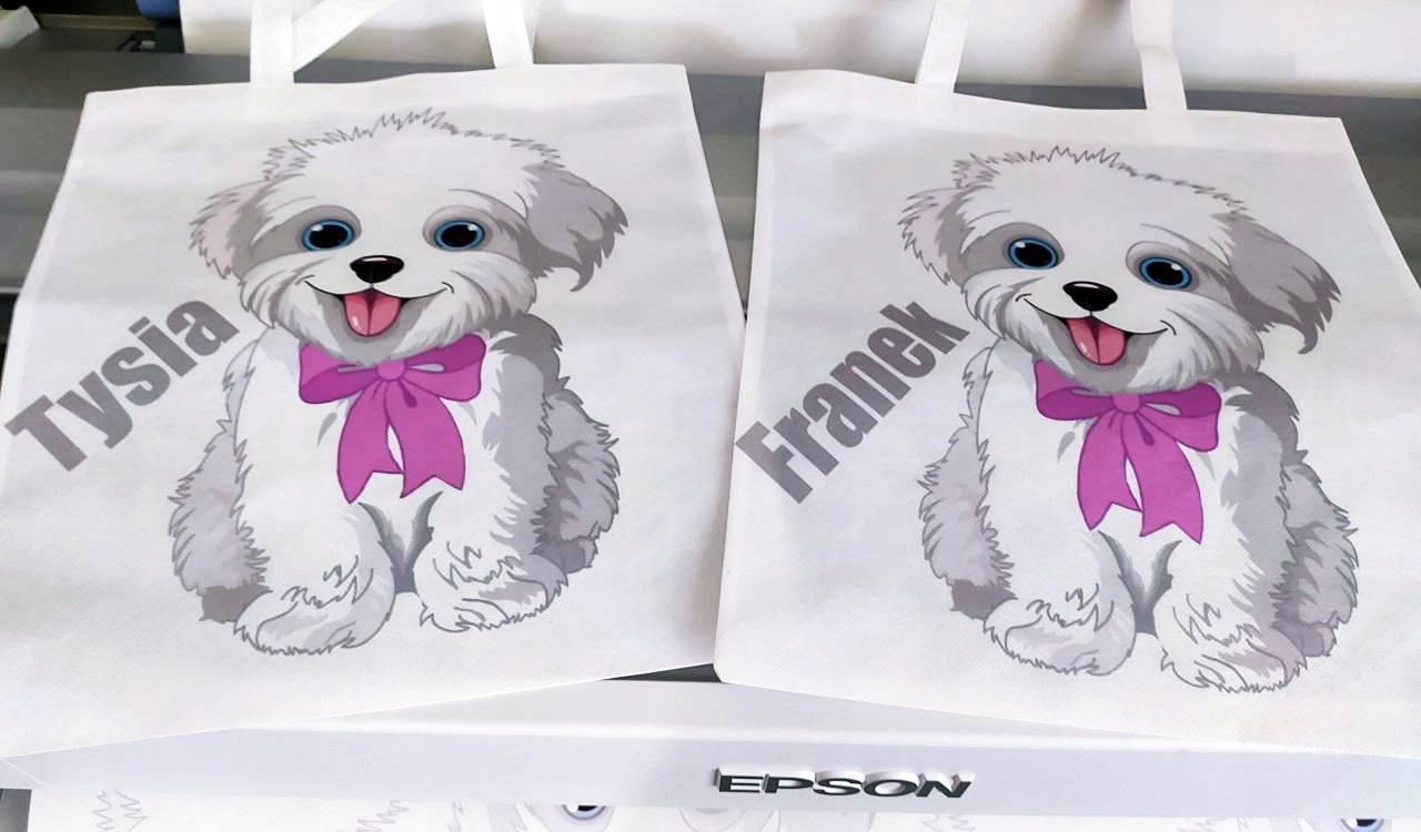 Torba na zakupy z własnym nadrukiem eko full print Marka inna