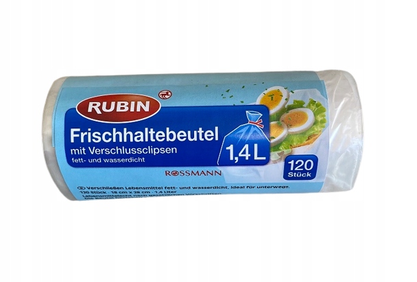 

Rubin woreczki śniadaniowe 1,4l 120 sztuk