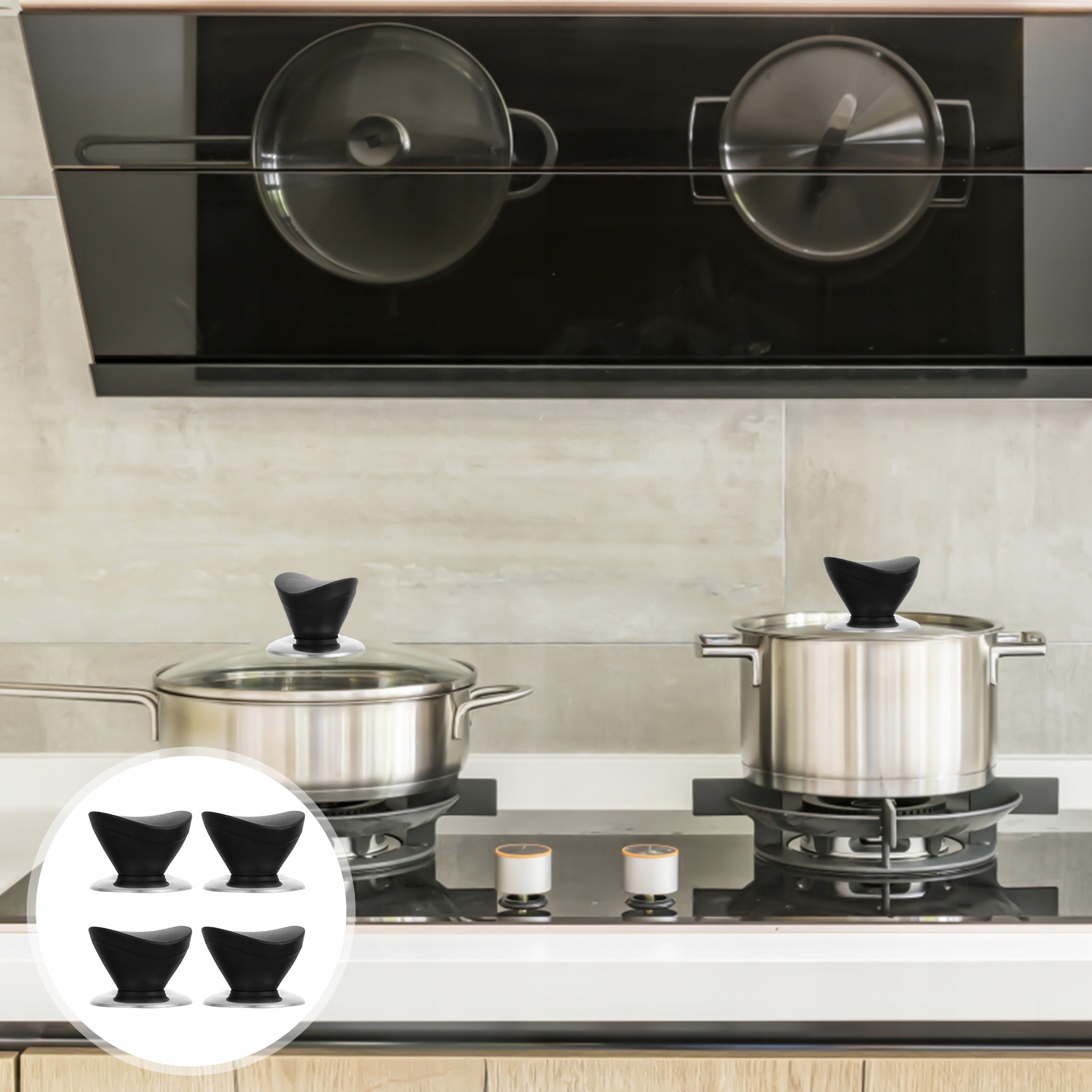 NACZYNIA ZE STALI NIERDZEWNEJ UNIWERSALNY UCHWYT DO GARNKÓW Moc 1 W