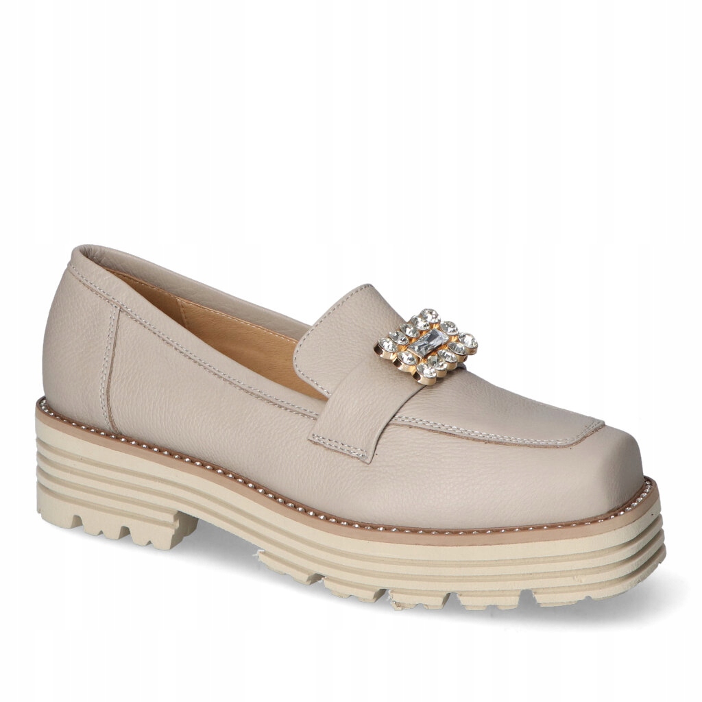 Mokasíny Venetti 1690/O Béžová lico 39