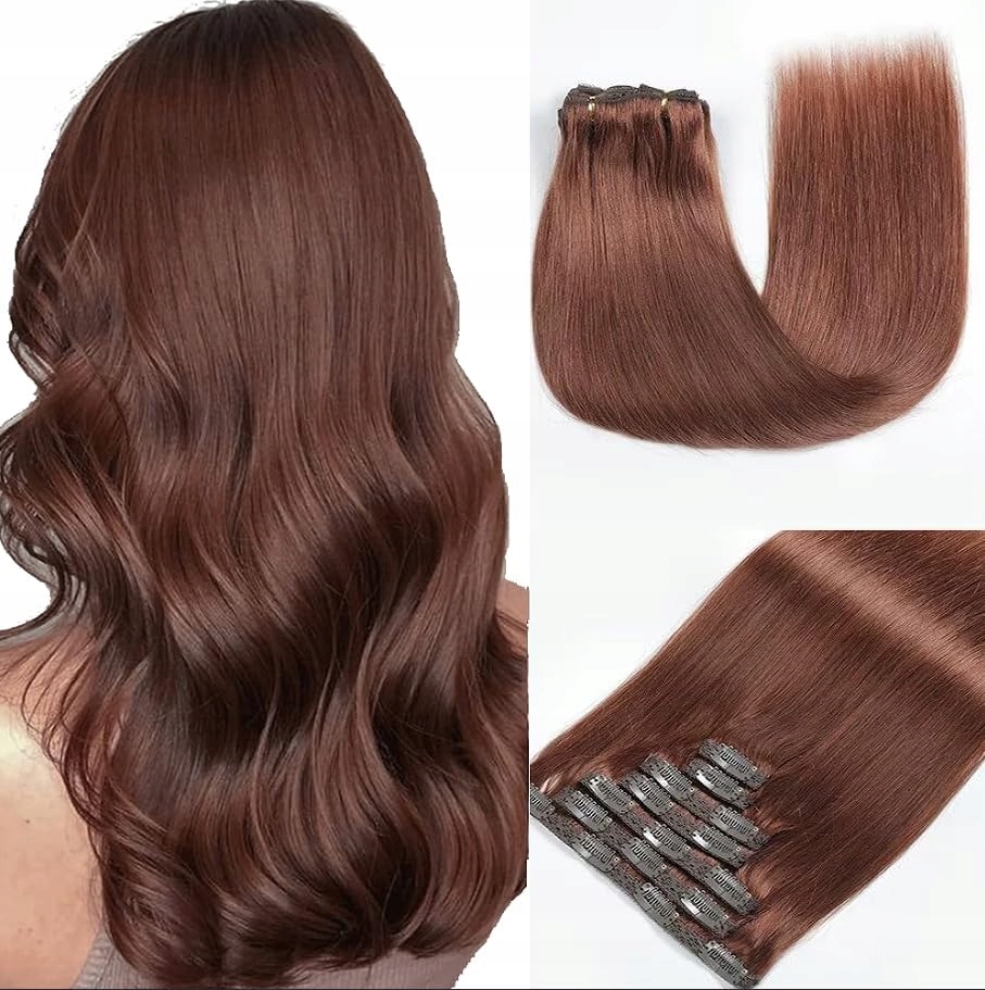 Gudozo Clip-in, włosy naturalne treska , 7 szt., 60 cm, 120 g