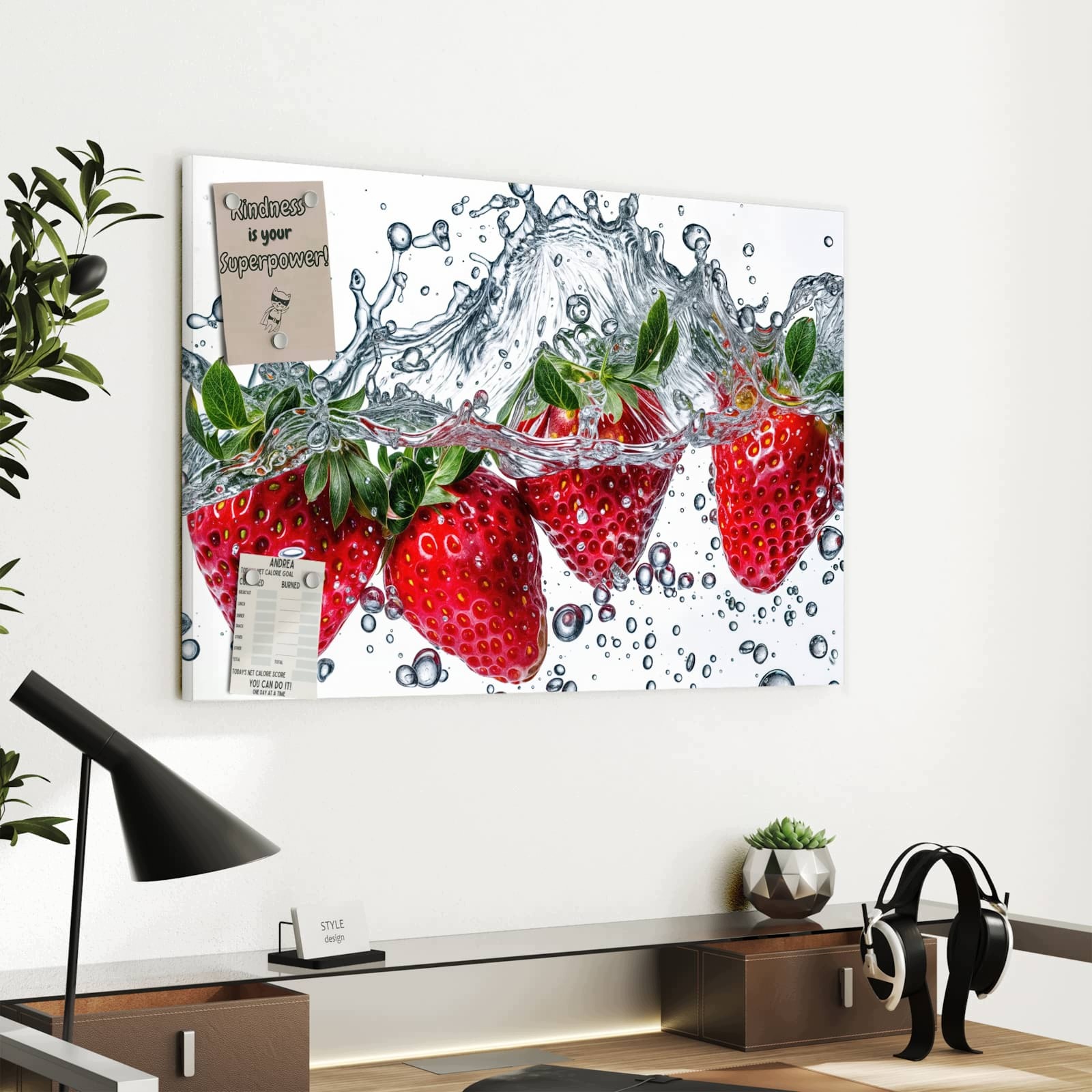 Magnetická tabule Musujouce Jahody 60 × 40 cm